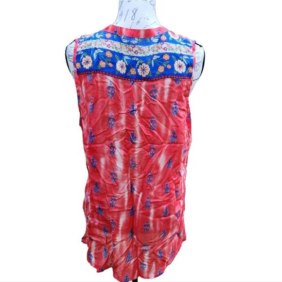 Aratta Silent Journey -201 NWT Eleanora Floral Sleeveless Button-Down‎ Top M - Picture 6 of 11